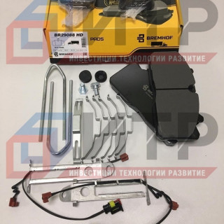 Тормозные колодки (к-т 4шт) BREMHOF крепл.колодок+датчик износа (6403179292) 29088 HD, , компл